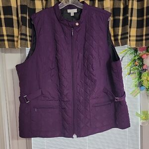 Dress Barn Rich Purple Quilted Vest